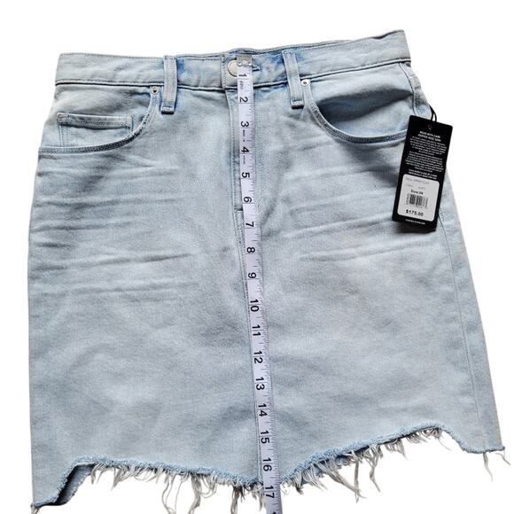 Hudson lulu denim jean pencil skirt raw hem light wash NWT - Picture 10 of 10